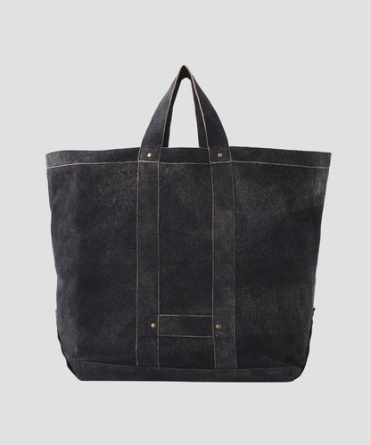 LEATHER TOTE BAG -Goat suede Antique finish-