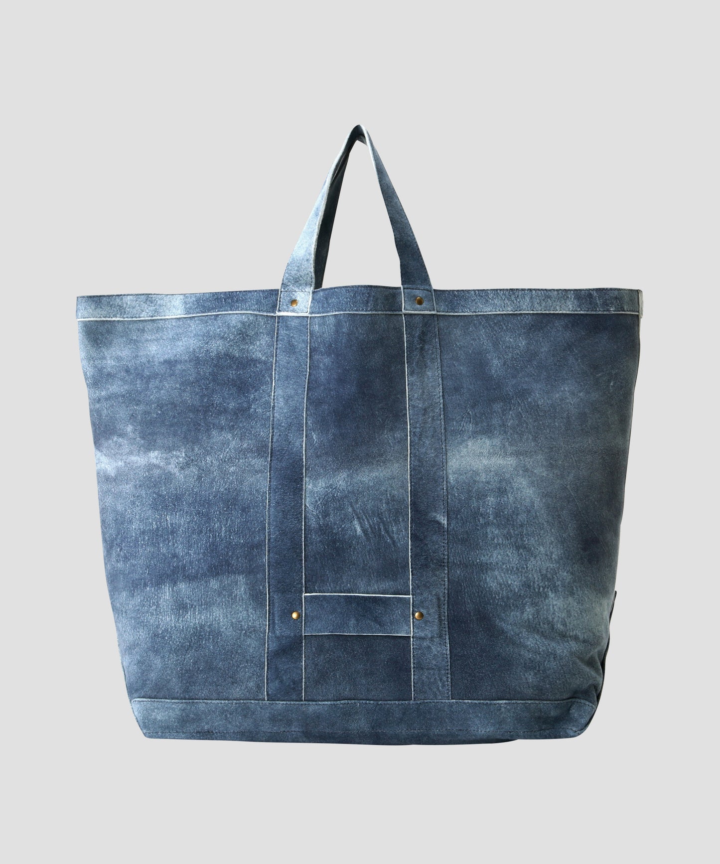 LEATHER TOTE BAG -Goat suede Antique finish-