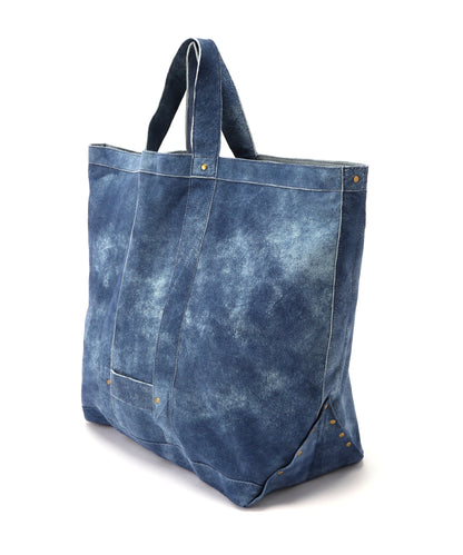 LEATHER TOTE BAG -Goat suede Antique finish-