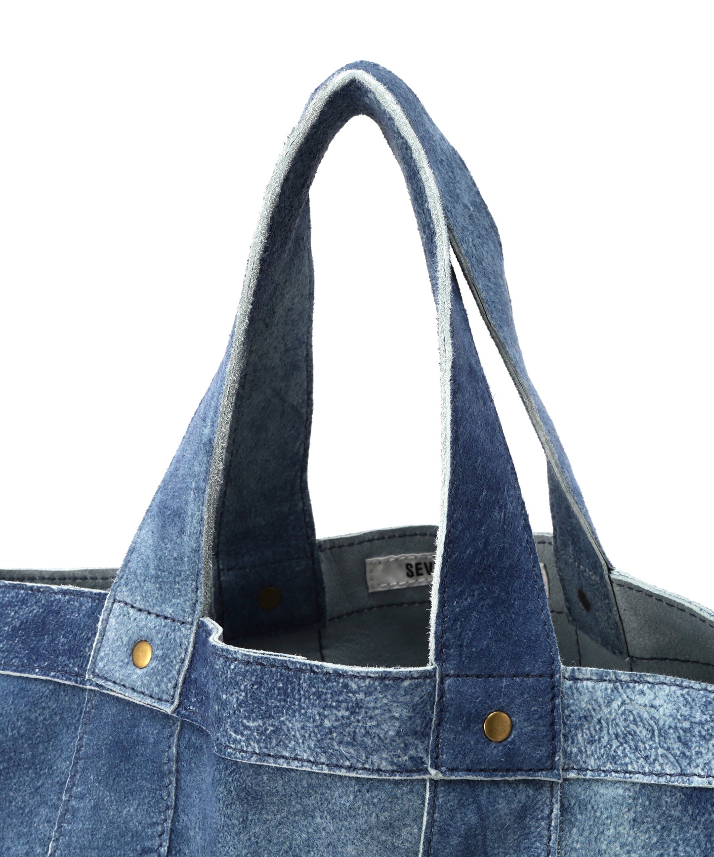 LEATHER TOTE BAG -Goat suede Antique finish-