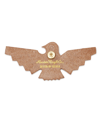 【Rooster King＆Co.,/SEVEN BY SEVEN】 LEATHER CARVING PINS -Large Thunderbird-