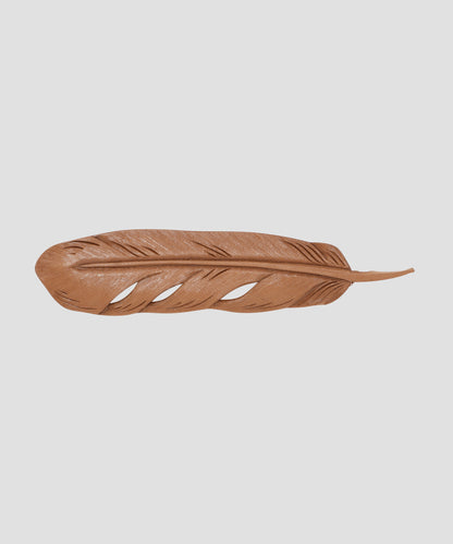 【Rooster King＆Co.,/SEVEN BY SEVEN】 LEATHER CARVING PINS -Feather-