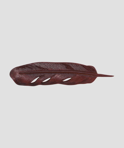 【Rooster King＆Co.,/SEVEN BY SEVEN】 LEATHER CARVING PINS -Feather-