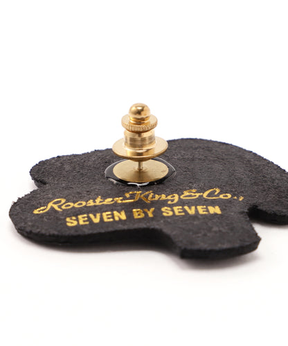 【Rooster King＆Co.,/SEVEN BY SEVEN】 LEATHER CARVING PINS -Sn**py-