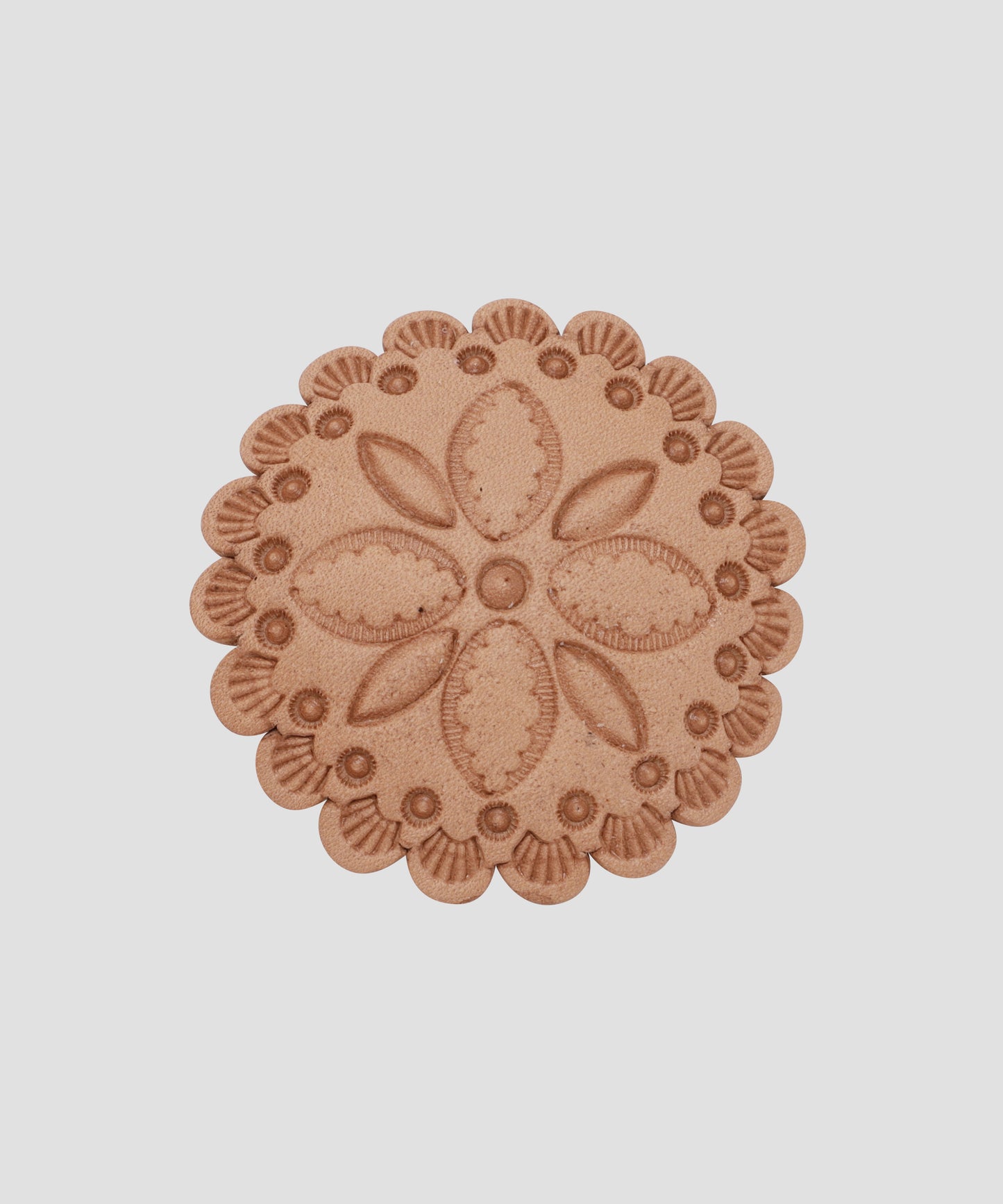 【Rooster King＆Co.,/SEVEN BY SEVEN】 LEATHER CARVING PINS -Large Concho Style B-