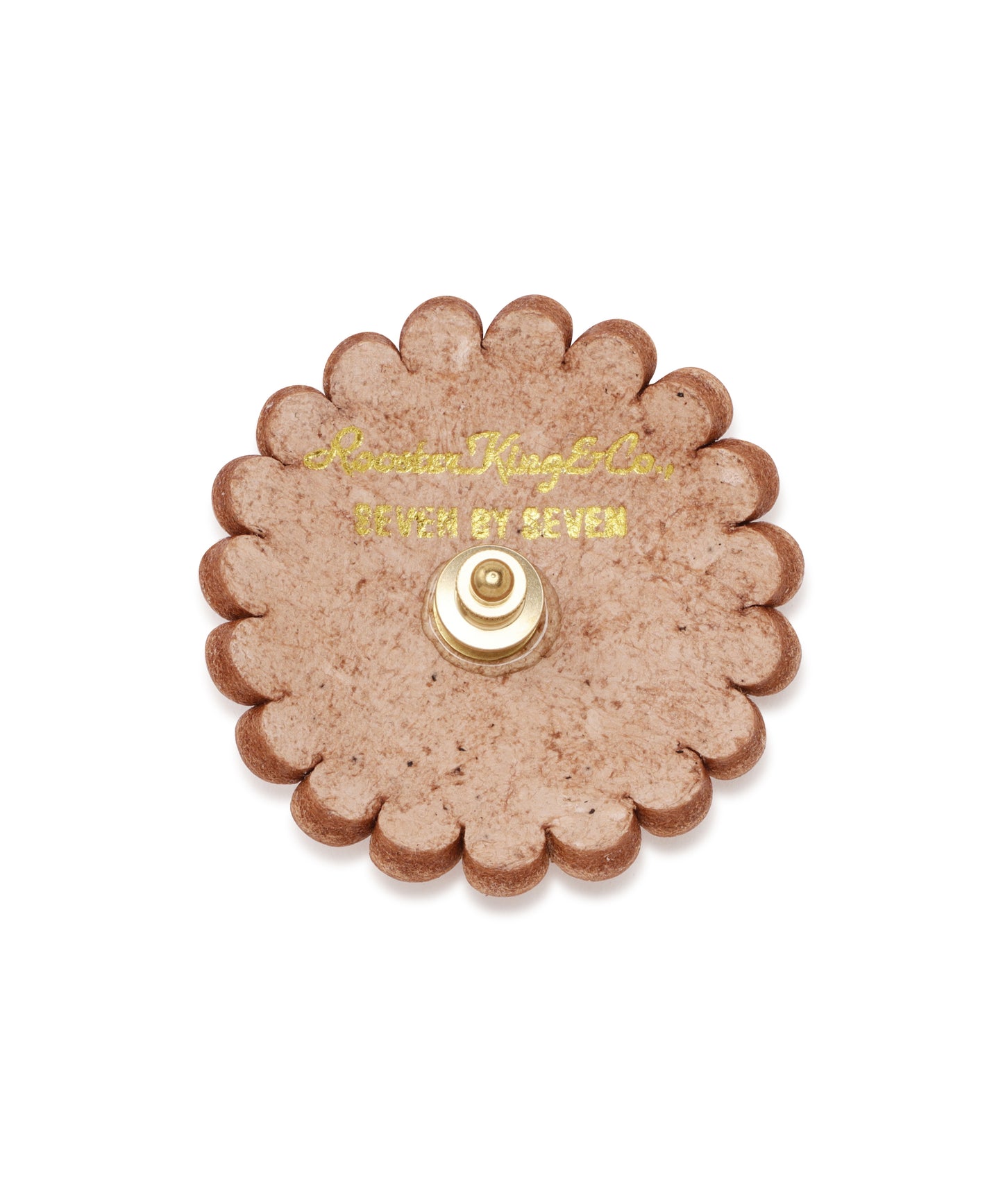 【Rooster King＆Co.,/SEVEN BY SEVEN】 LEATHER CARVING PINS -Large Concho Style B-