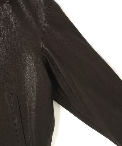 LEATHER ZIP UP BLOUSON ‐Sheep Shrink Leather ‐