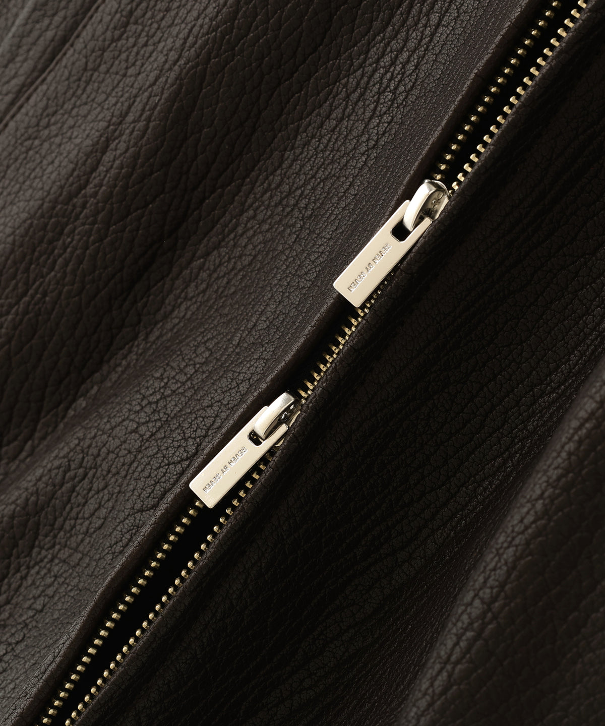 LEATHER ZIP UP BLOUSON ‐Sheep Shrink Leather ‐