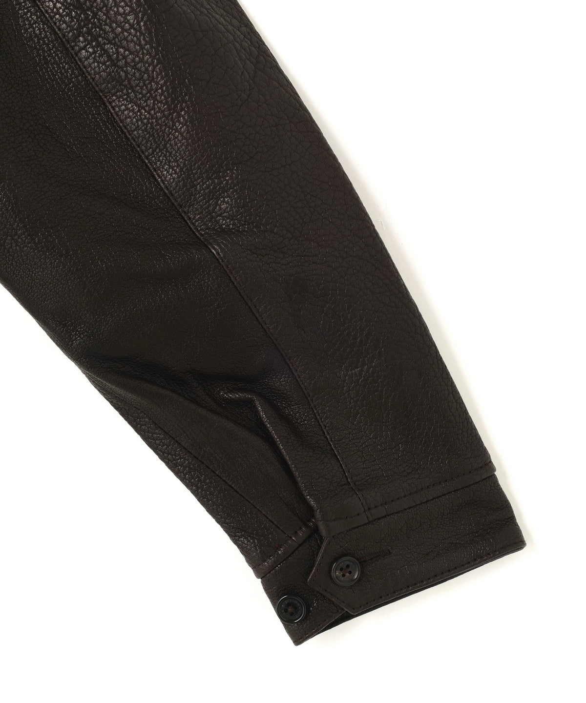 LEATHER ZIP UP BLOUSON ‐Sheep Shrink Leather ‐