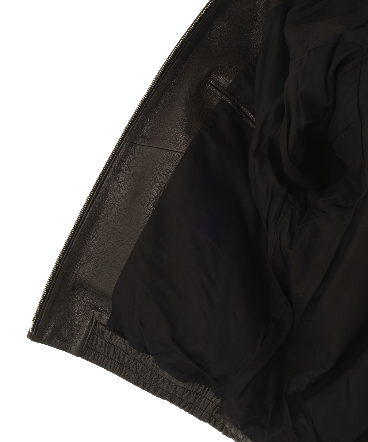 LEATHER ZIP UP BLOUSON ‐Sheep Shrink Leather ‐