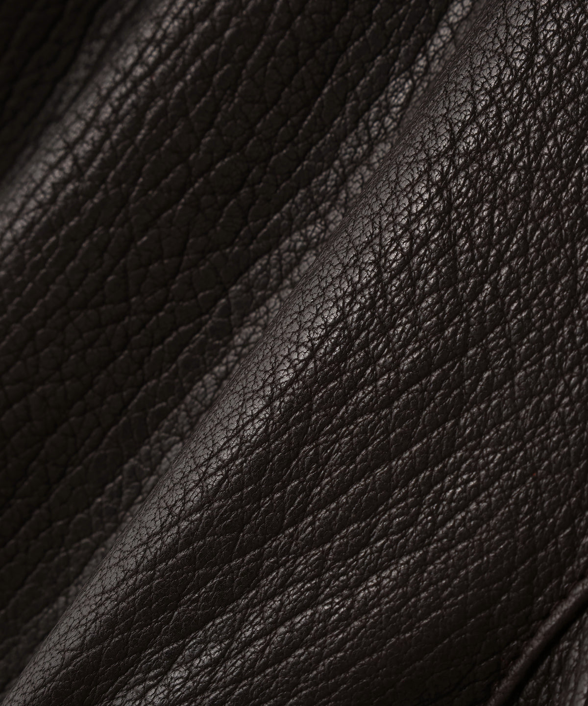 LEATHER ZIP UP BLOUSON ‐Sheep Shrink Leather ‐