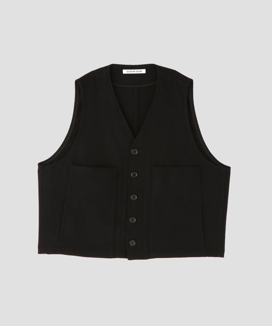 WORK VEST ‐Powder Melton Wool‐