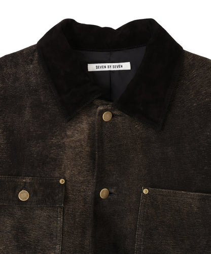 【PRE ORDER】LEATHER MICHIGAN CHORE COAT ‐Antique finish‐