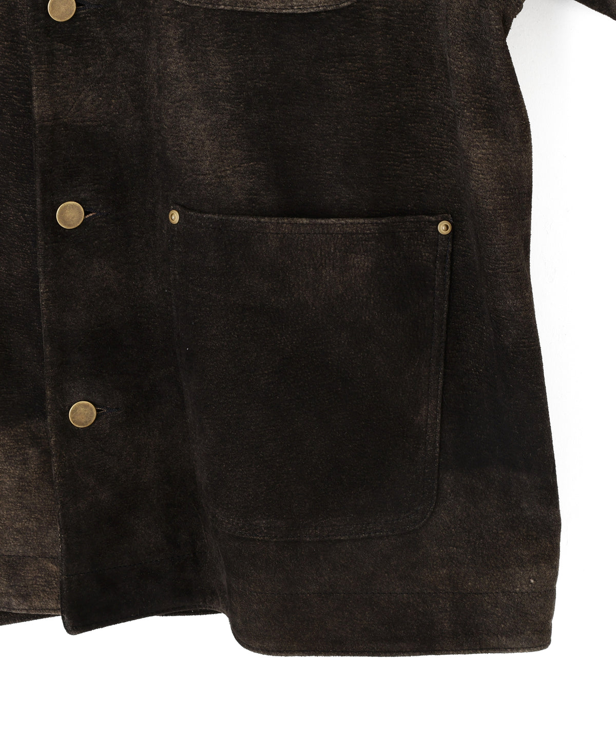【PRE ORDER】LEATHER MICHIGAN CHORE COAT ‐Antique finish‐