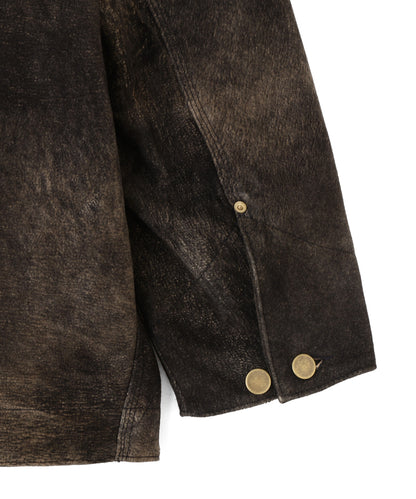 【PRE ORDER】LEATHER MICHIGAN CHORE COAT ‐Antique finish‐