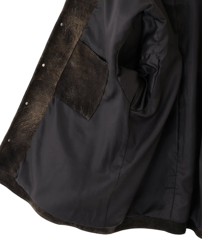 【PRE ORDER】LEATHER MICHIGAN CHORE COAT ‐Antique finish‐