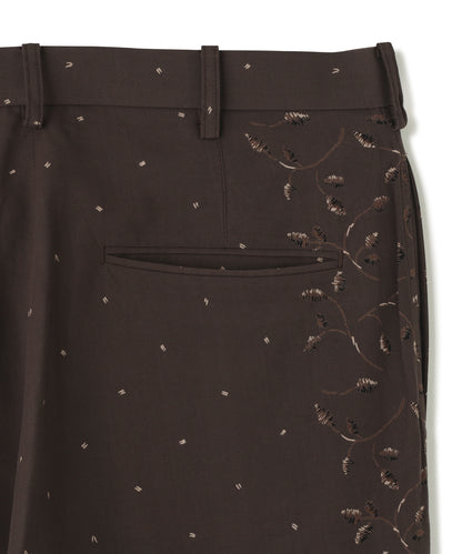 FATIGUE TROUSERS -Powder melton-