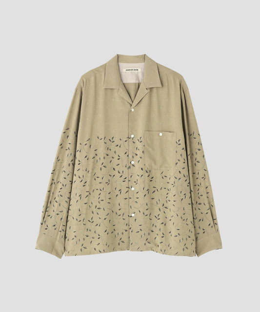OPEN COLLAR SHIRTS  - Botanical print -