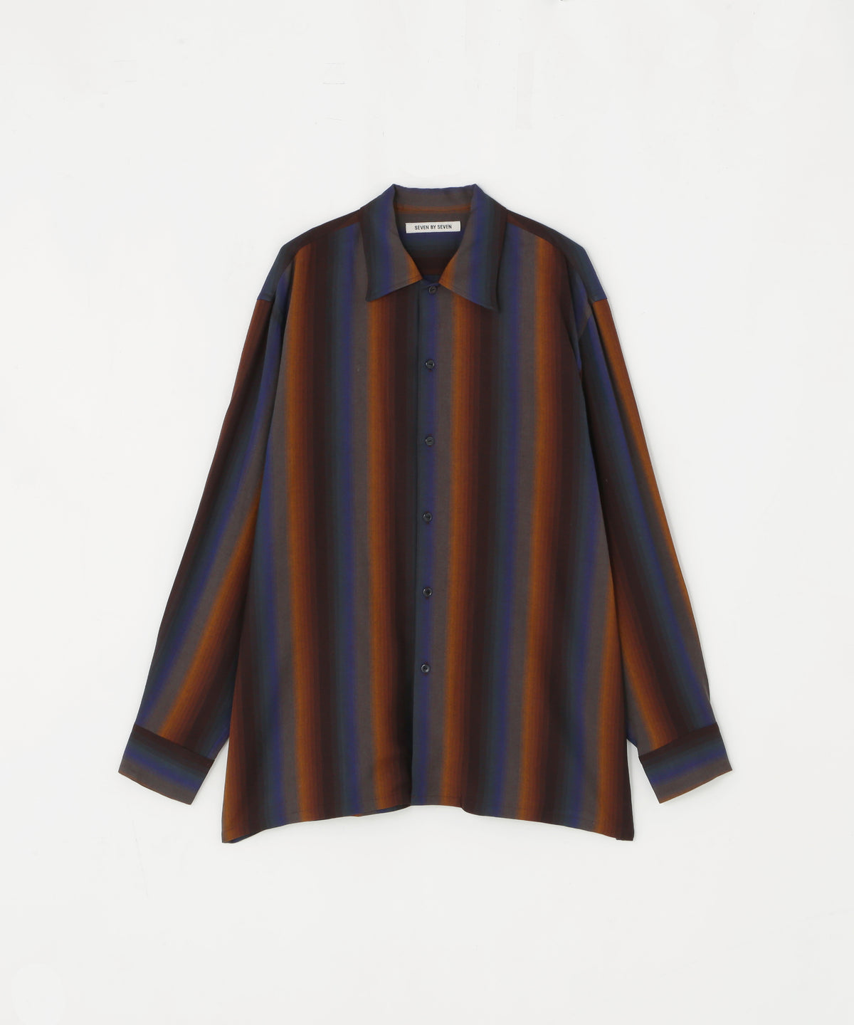 LOOSE SHIRTS  - Wool Rayon Gradetion stripe -