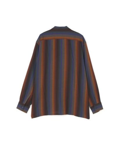 LOOSE SHIRTS  - Wool Rayon Gradetion stripe -