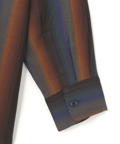 LOOSE SHIRTS  - Wool Rayon Gradetion stripe -