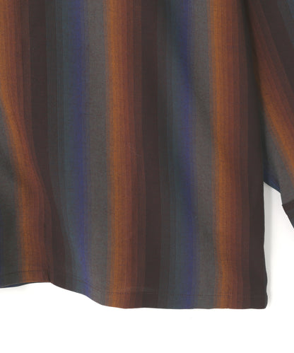 LOOSE SHIRTS  - Wool Rayon Gradetion stripe -