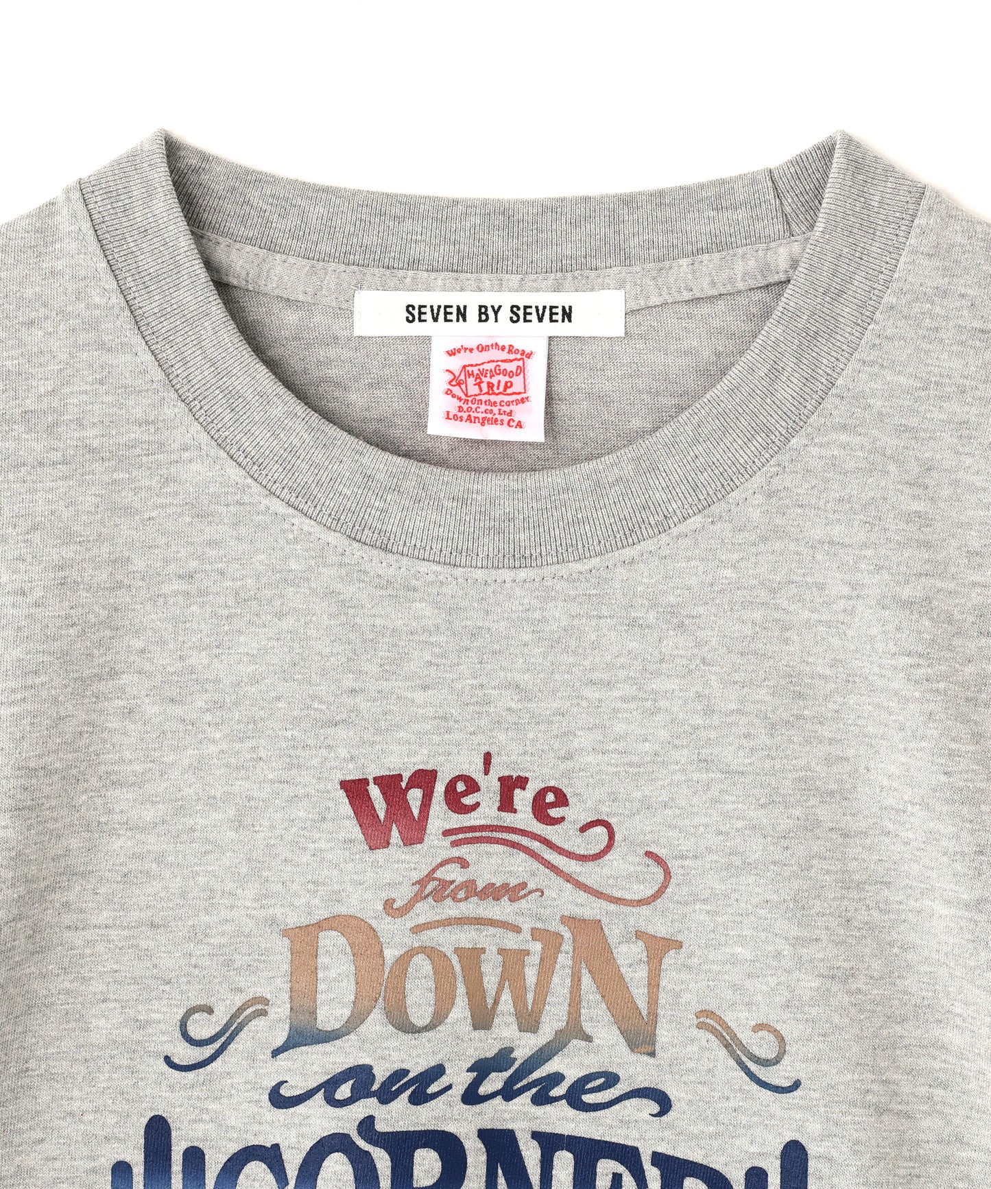 【SEVEN BY SEVEN / Down on the Corner】GRADATION PRINT TEE ‐Logo‐