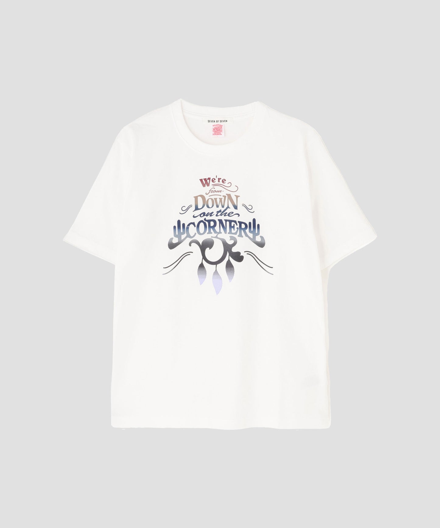 【SEVEN BY SEVEN / Down on the Corner】GRADATION PRINT TEE ‐Logo‐