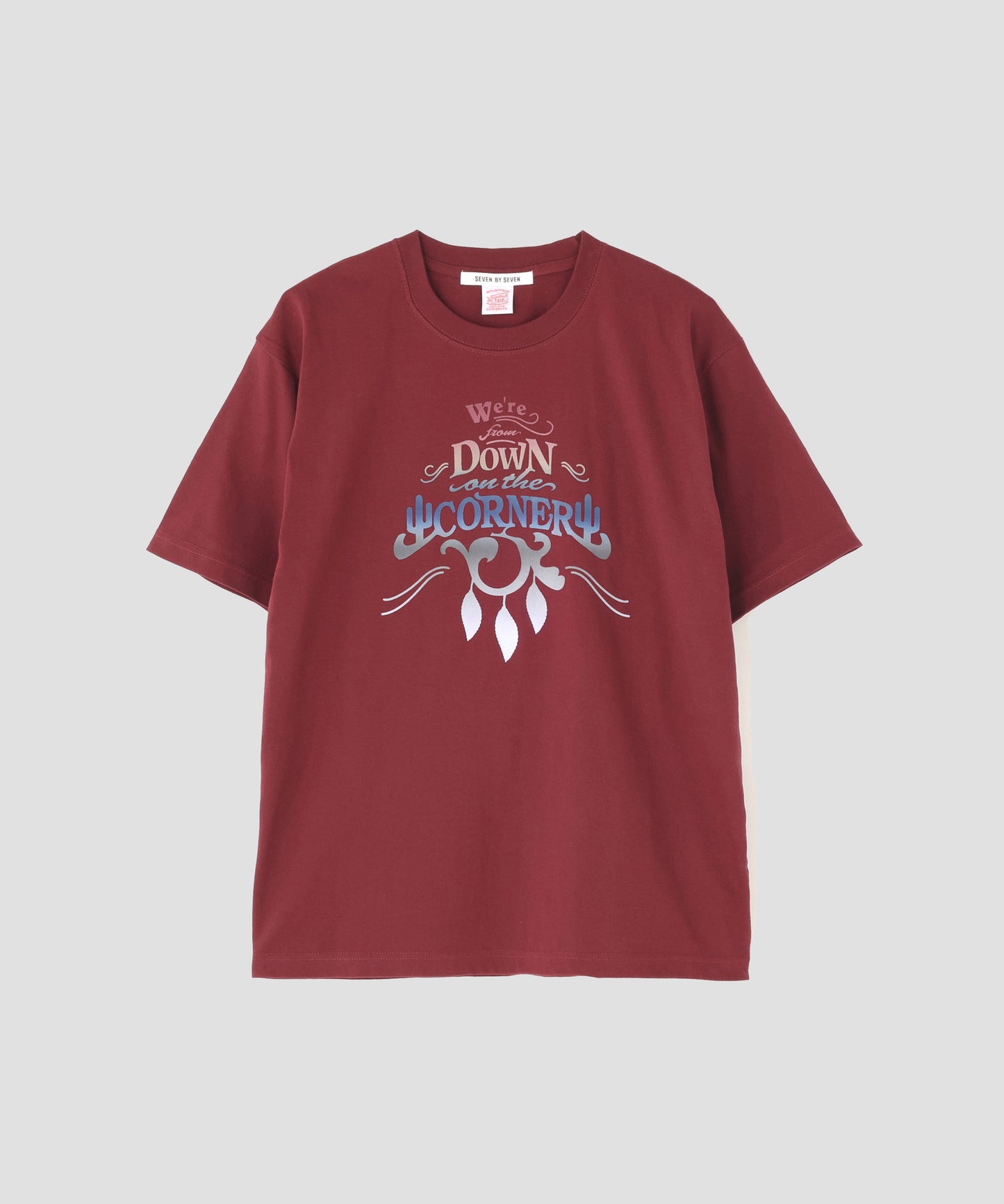 【SEVEN BY SEVEN / Down on the Corner】GRADATION PRINT TEE ‐Logo‐
