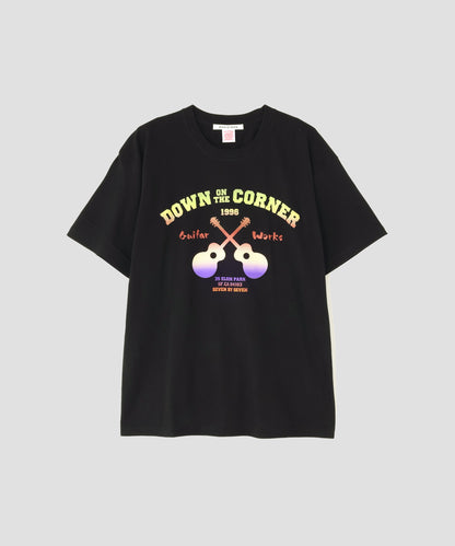 【SEVEN BY SEVEN / Down on the Corner】 GRADATION PRINT TEE ‐Guitar‐
