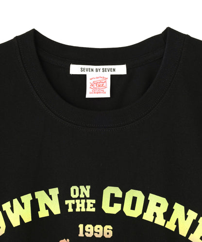 【SEVEN BY SEVEN / Down on the Corner】 GRADATION PRINT TEE ‐Guitar‐