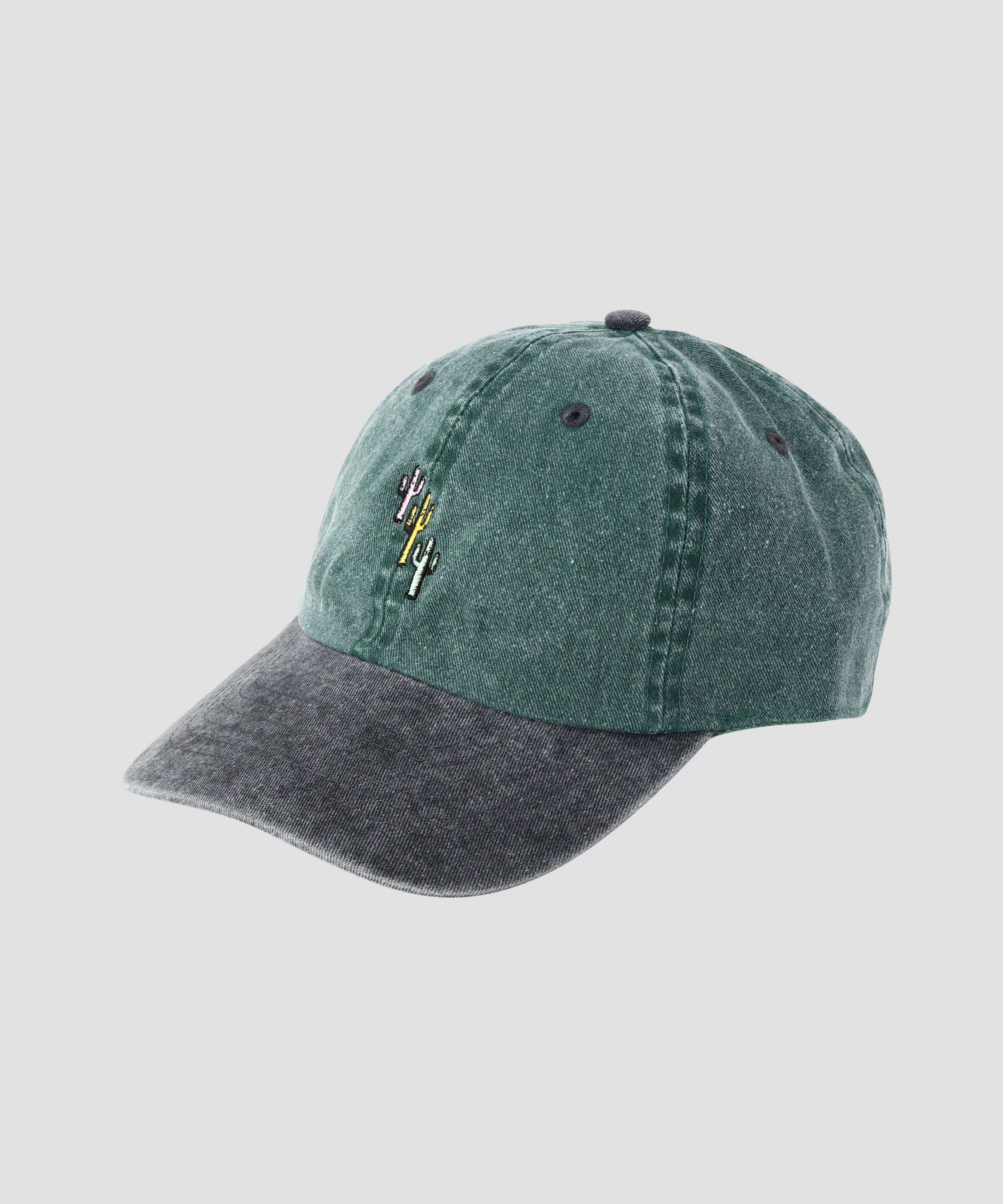 BI-COLOR COTTON CAP ‐Cactus + Logo Embroidery‐ | SEVEN BY SEVEN