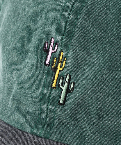 BI-COLOR COTTON CAP  ‐Cactus + Logo Embroidery‐
