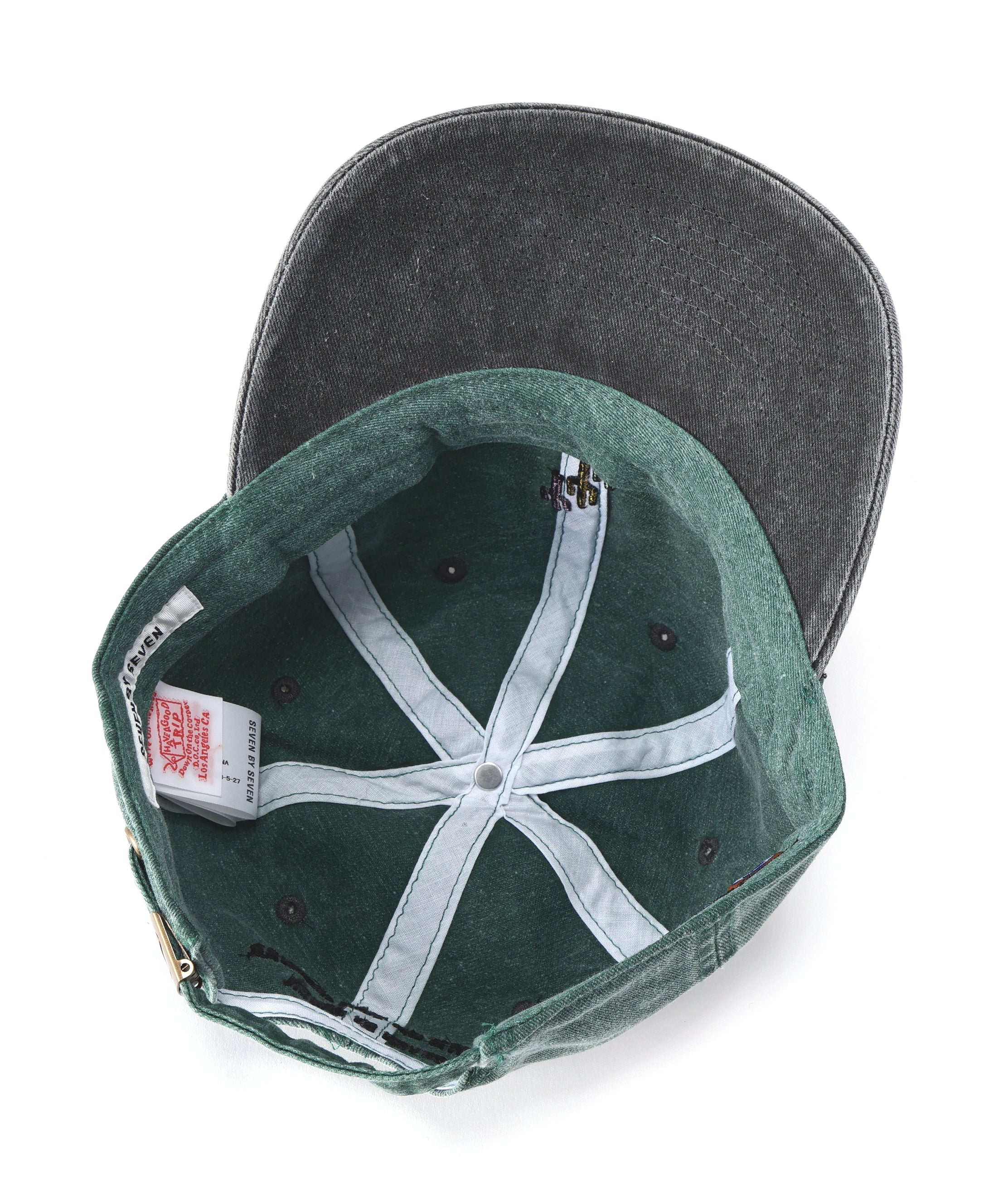 BI-COLOR COTTON CAP ‐Cactus + Logo Embroidery‐ | SEVEN BY SEVEN