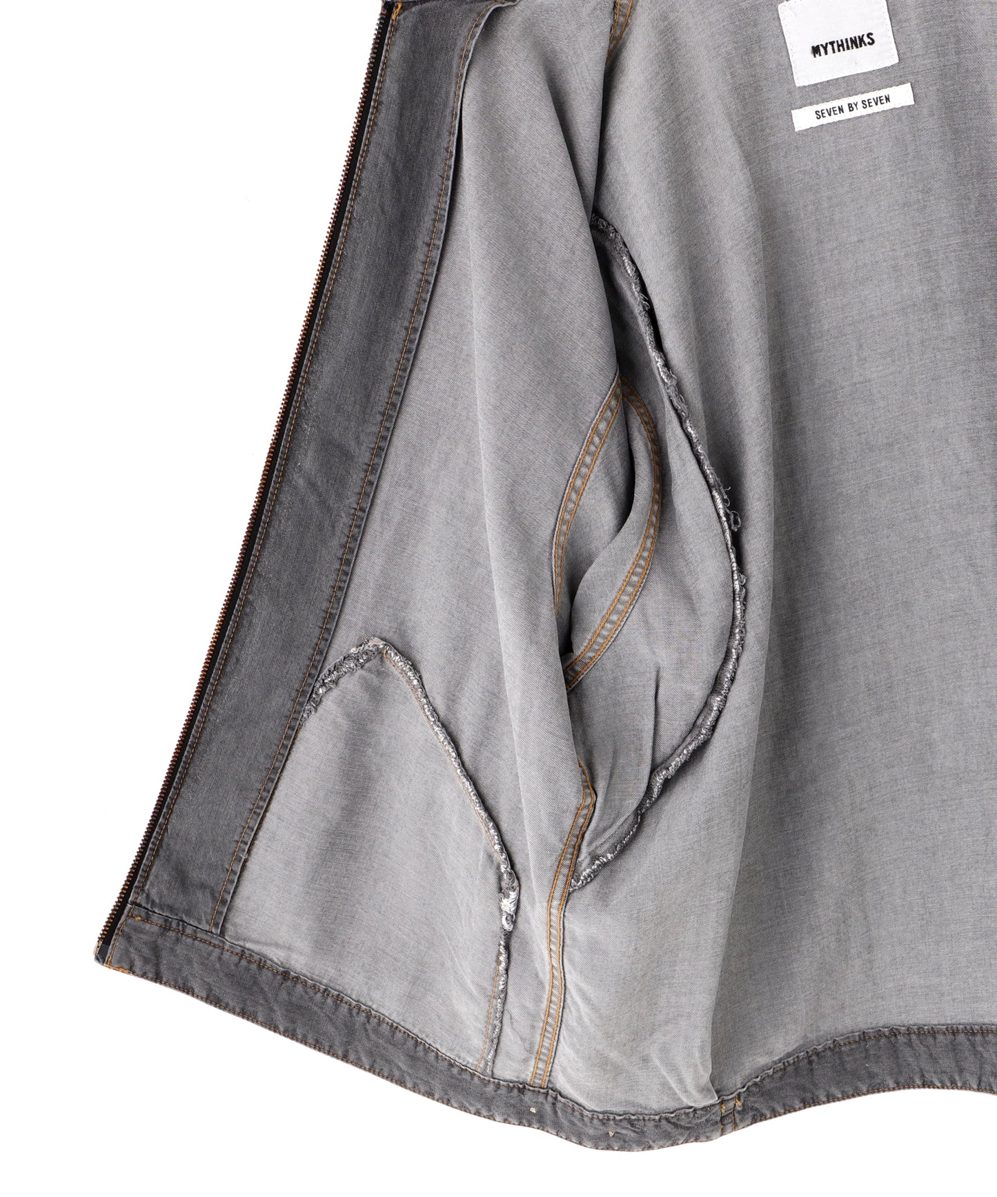 [MYTHINKS] TENCEL DENIM ZIP JACKET