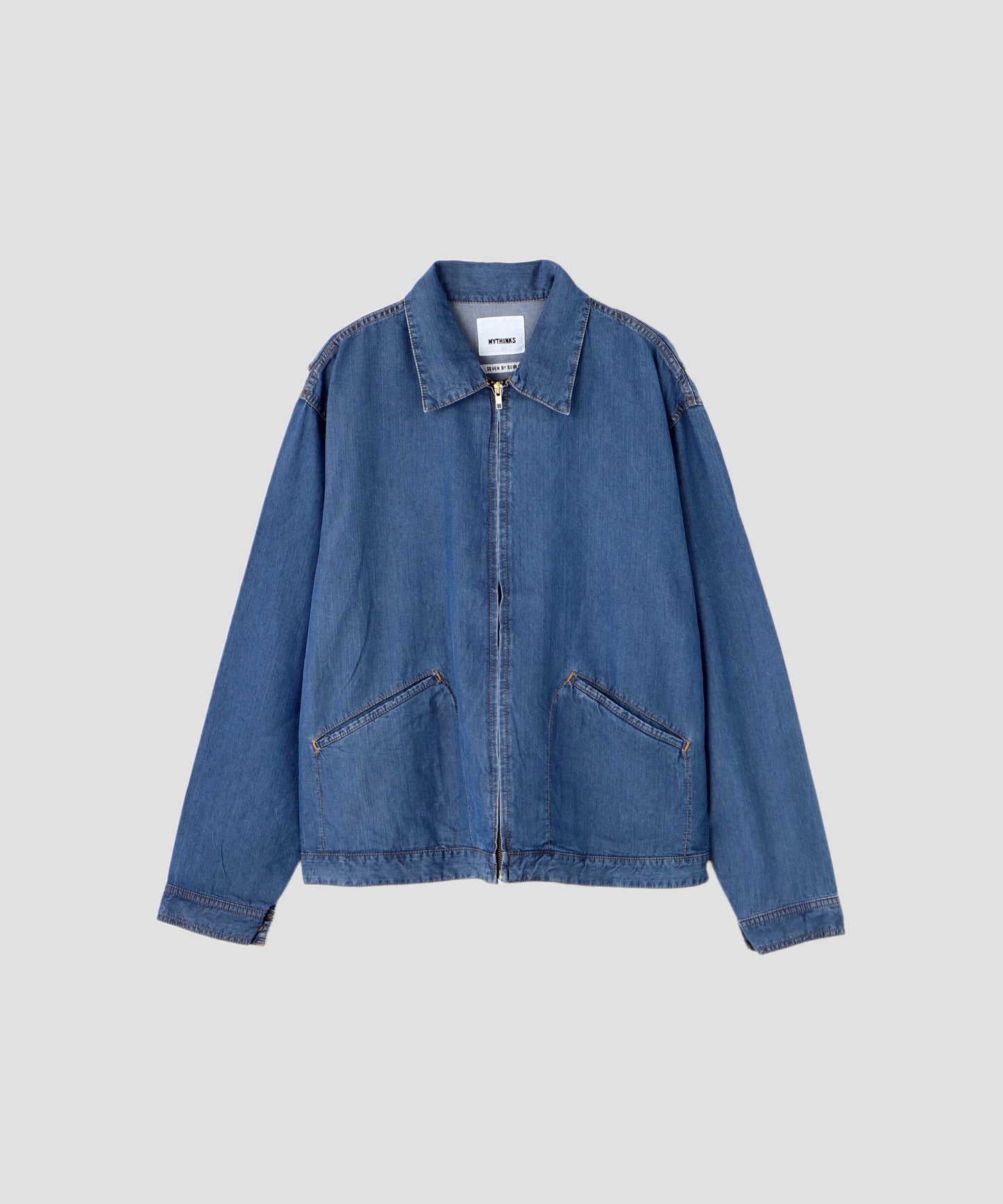 [MYTHINKS] TENCEL DENIM ZIP JACKET