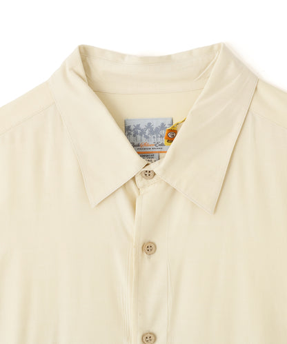 US Half Sleeve Embroidery Silk Shirts