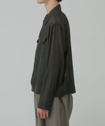 SHEER COWBOY JACKET - Gingham check Indian fabric -