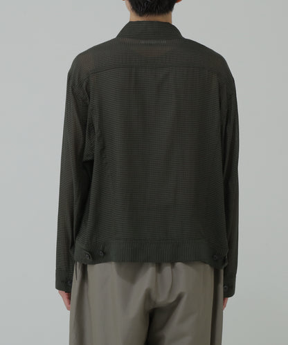 SHEER COWBOY JACKET - Gingham check Indian fabric -