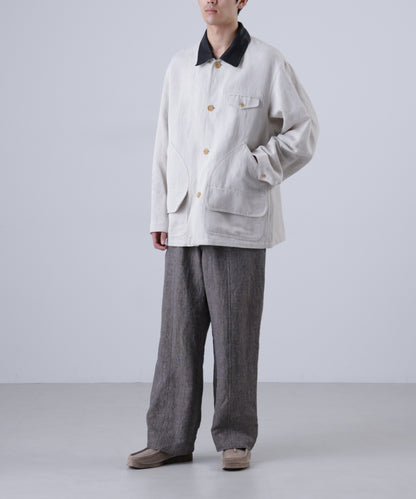 COVERALL JACKET ‐Linen Cotton mesh‐