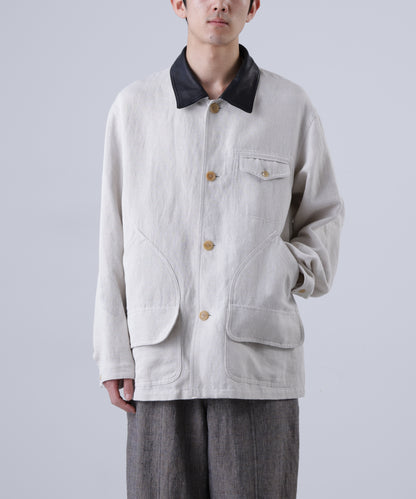 COVERALL JACKET ‐Linen Cotton mesh‐