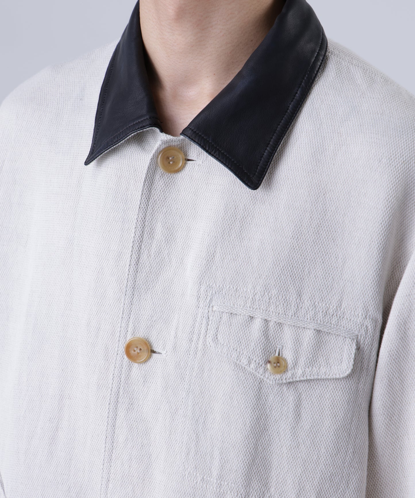 COVERALL JACKET ‐Linen Cotton mesh‐