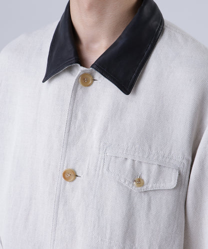 COVERALL JACKET ‐Linen Cotton mesh‐