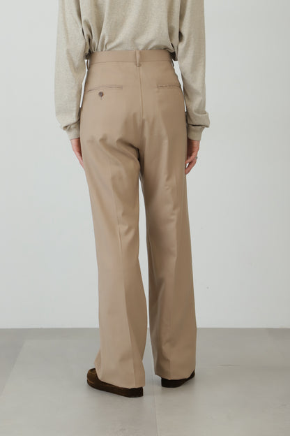 WIDE FLARE TROUSERS ‐Wool twill‐