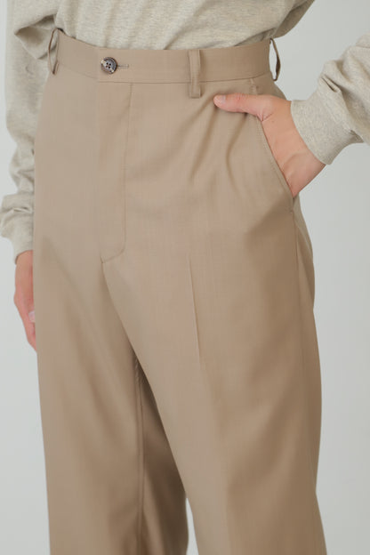 WIDE FLARE TROUSERS ‐Wool twill‐