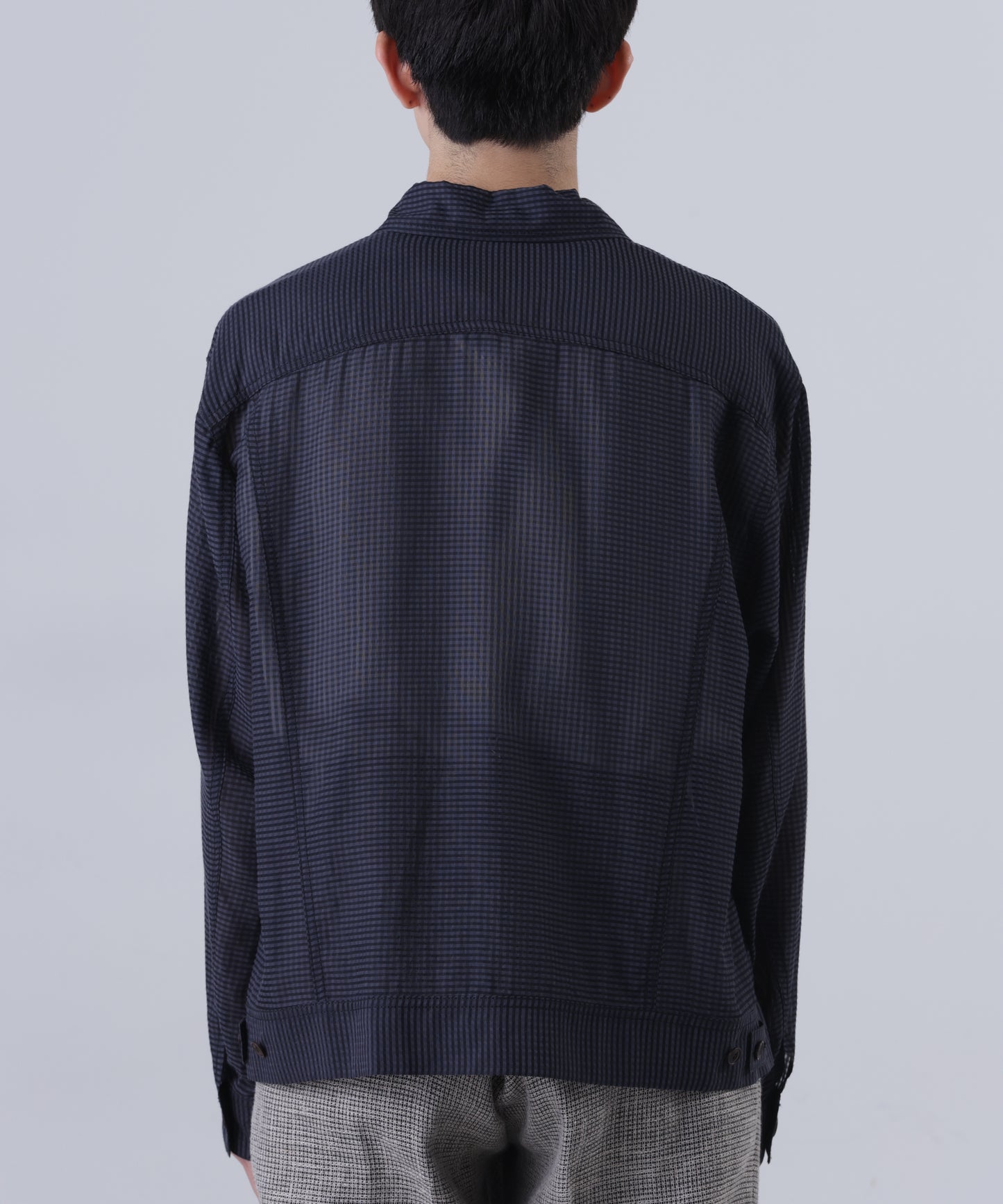 【Lee/SEVEN BY SEVEN】 SHEER COWBOY JACKET ‐Gingham Check Indian fabric‐
