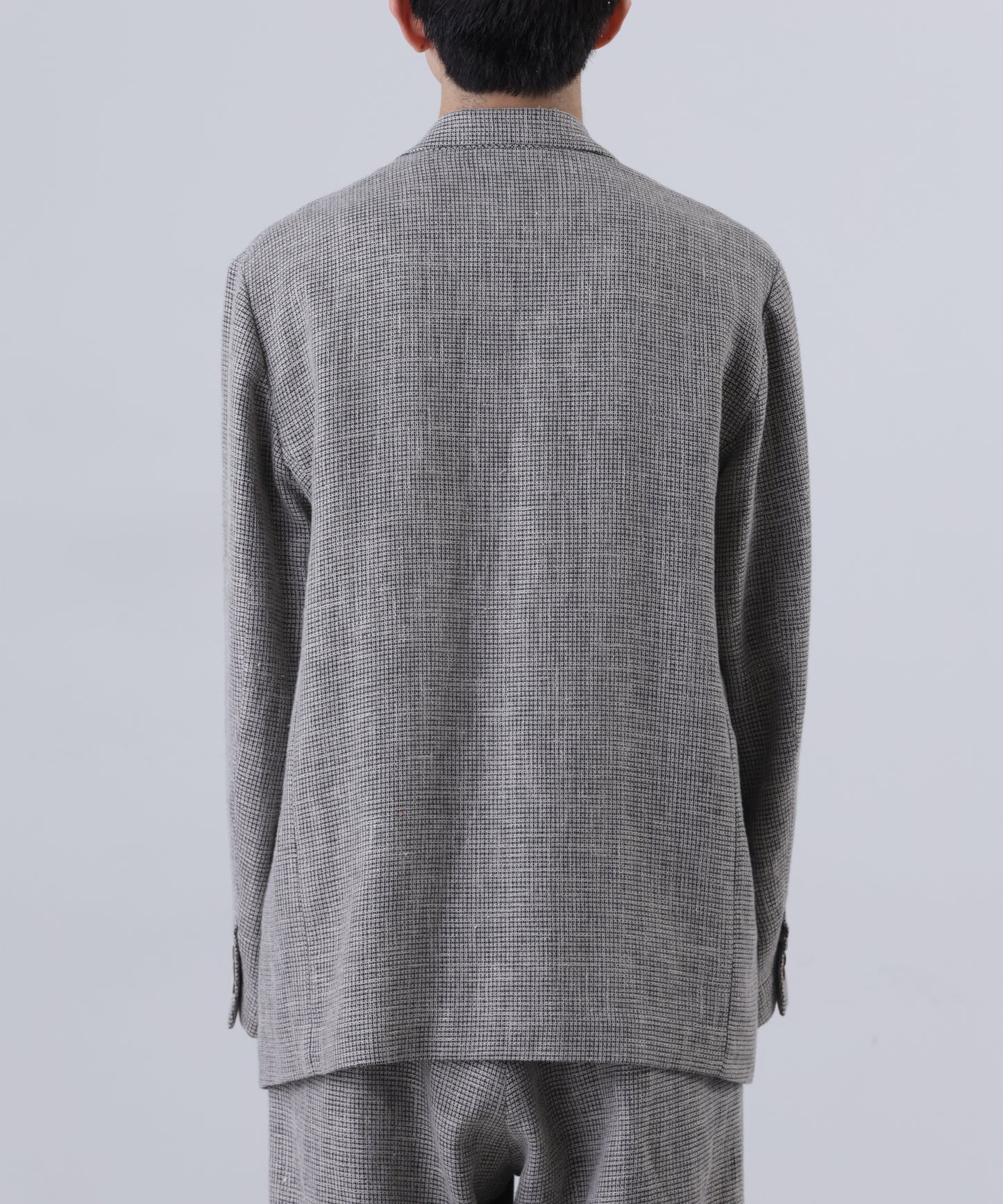5B LOOSE TAILORED JACKET ‐Heather Linen/Nylon*Wool crepe‐