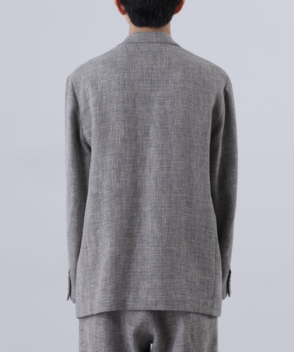 5B LOOSE TAILORED JACKET ‐Heather Linen/Nylon*Wool crepe‐