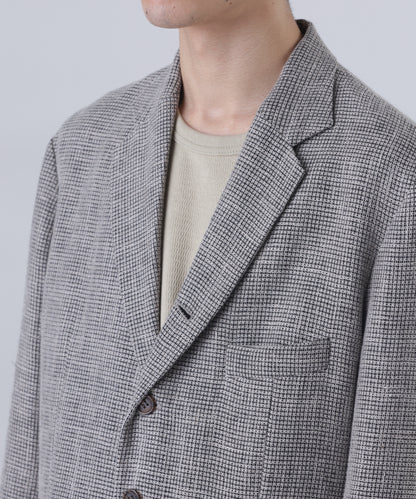 5B LOOSE TAILORED JACKET ‐Heather Linen/Nylon*Wool crepe‐