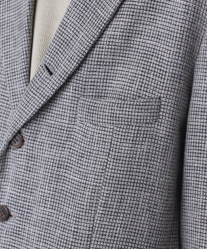 5B LOOSE TAILORED JACKET ‐Heather Linen/Nylon*Wool crepe‐